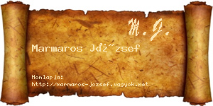 Marmaros József névjegykártya