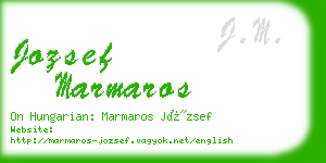 jozsef marmaros business card